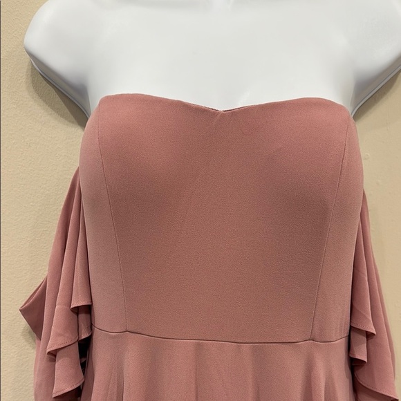 NWT Lulus Elegant Pink Off-Shoulder Dress- large - Picture 7 of 8